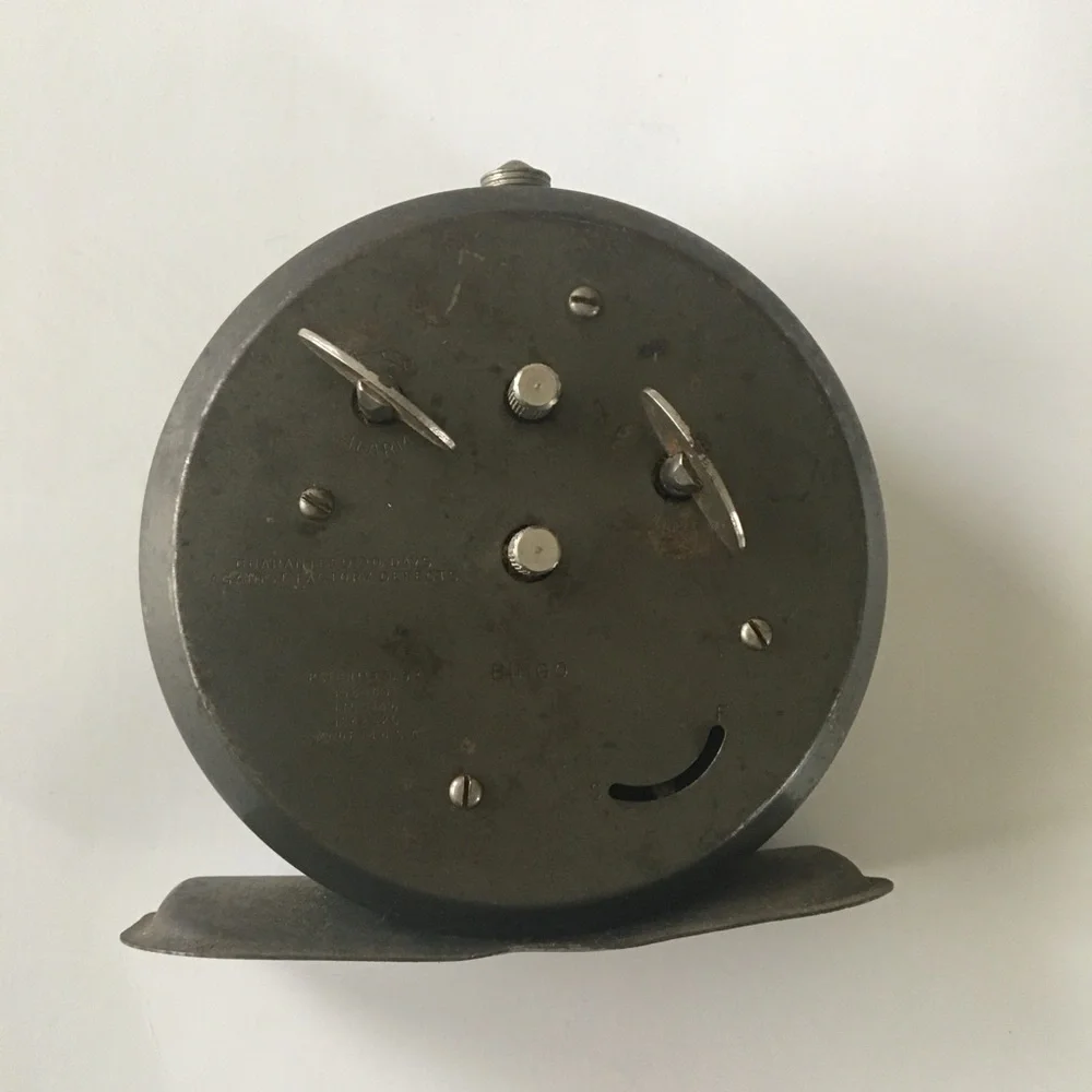 Westclock Vintage Silver and Cream Table Clock - Picture 3 of 4